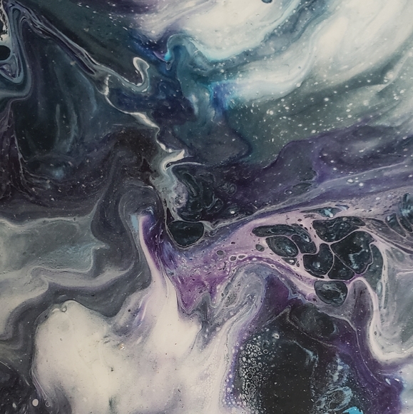 12"x24" Original Acrylic Pour Painting - Picture 2 of 3